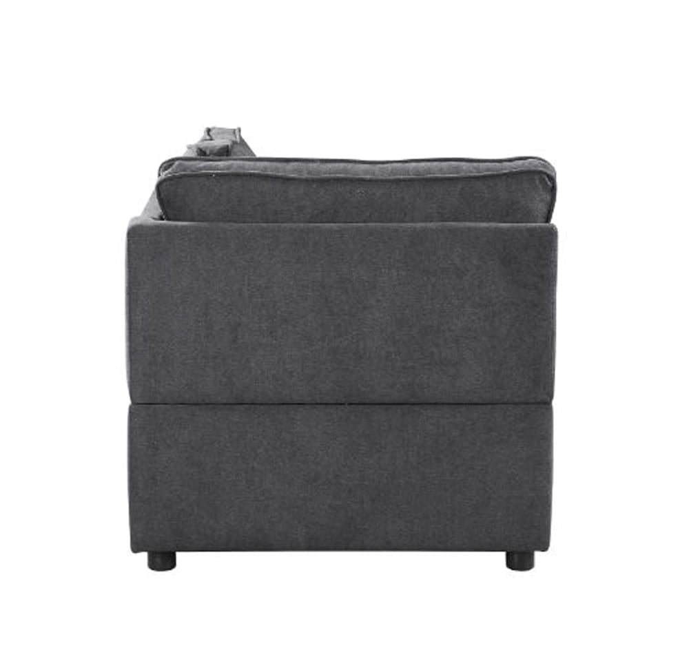 ACME Furniture - Silvester - Modular - Wedge w/Pillow - Gray Fabric - 56874 view 3