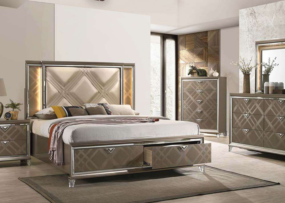 ACME Furniture - Skylar Eastern King Bed w/Storage - 25317EK veiw 2