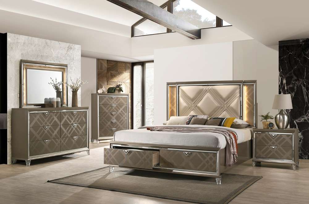 ACME Furniture - Skylar Queen Bed w/Storage - 25320Q veiw 1