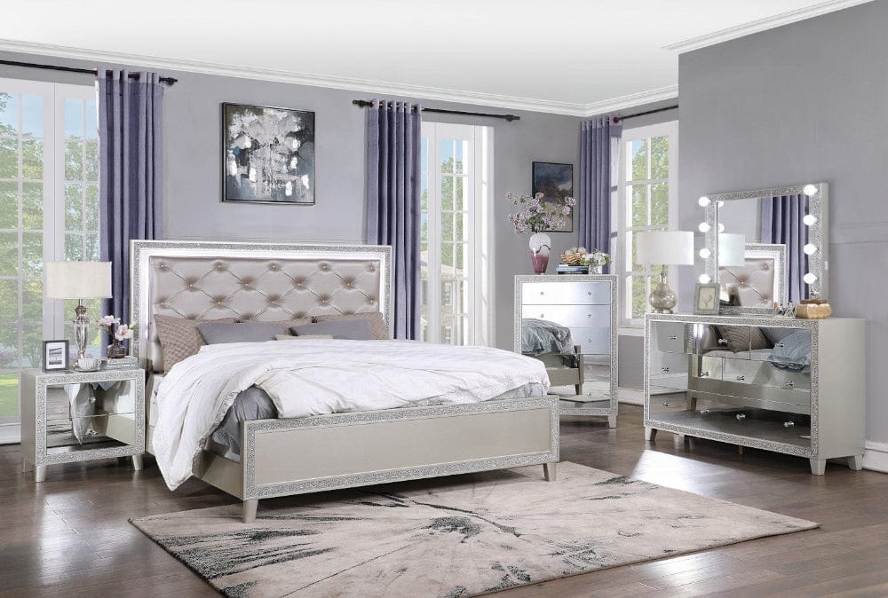 ACME Furniture - Sliverfluff Mirror w/Light - Mirrored & Champagne - BD00245 view 4