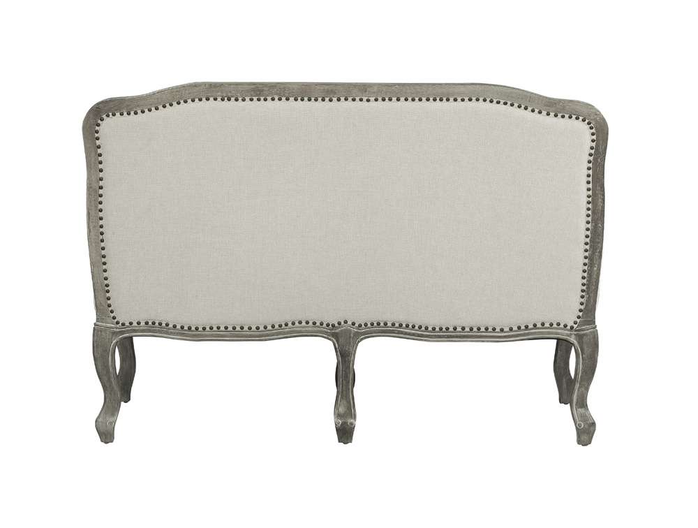 ACME Furniture - Tania Loveseat w/2 Pillows - Cream Linen & Brown - LV01131 veiw 4