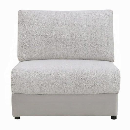 ACME Furniture - Tarrance - Modular Power Armless Recliner - GraySherpa & Velvet - LV04892 view 2