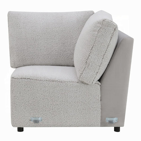 ACME Furniture - Tarrance - Modular wedge - GraySherpa & Velvet - LV04893 view 2