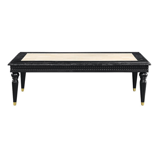 ACME Furniture - Tayden - Coffee Table w/Marble Top - Natural Marble Top & Black Finish - LV01158 view 2