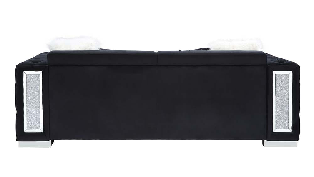 ACME Furniture - Trislar - Sofa w/4 Pillows - Black Velvet - LV01397 view 4