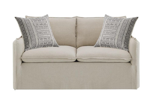 ACME Furniture - Upendo Loveseat w/2 Pillows - Beige Linen - LV03081 view 2
