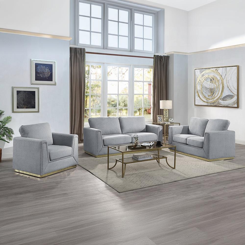 ACME Furniture - Valin Chair - Gray Linen - LV01746 veiw 8