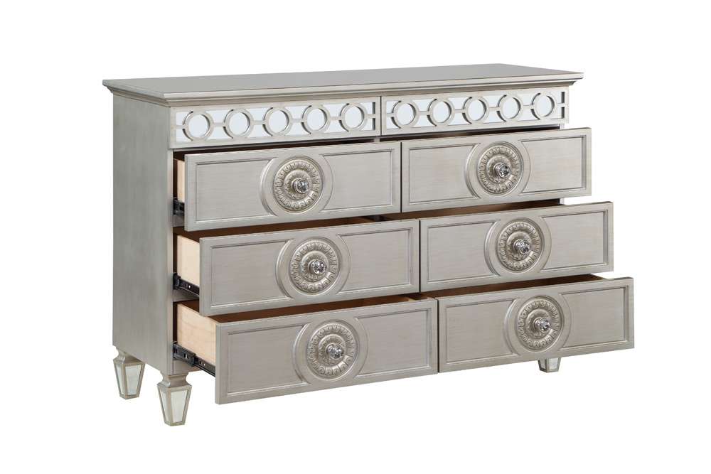 ACME Furniture - Varian Dresser - Silver & Mirrored - BD01281 veiw 3