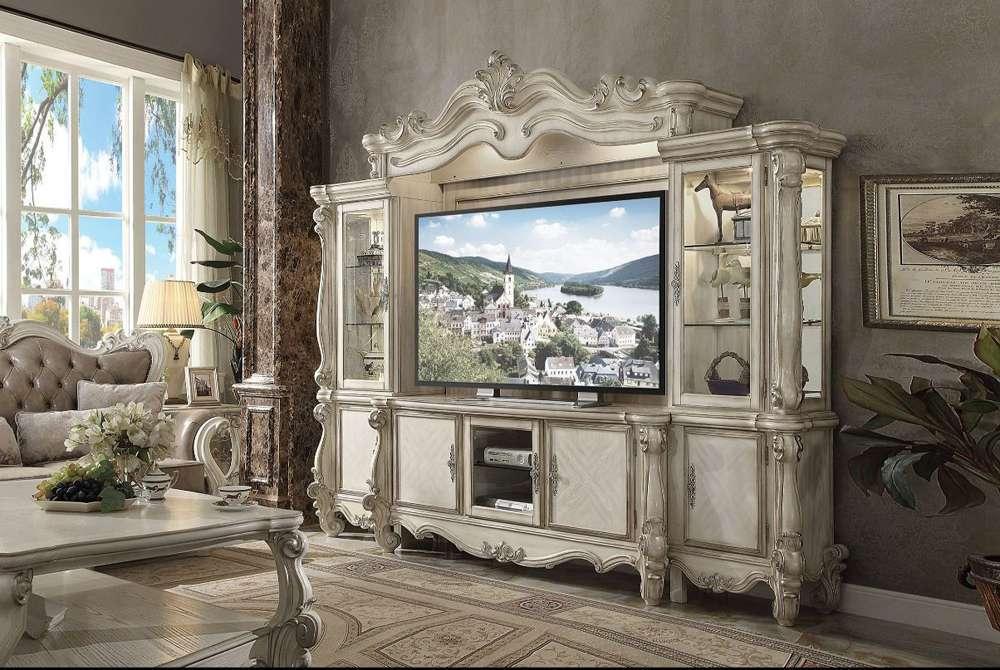 ACME Furniture - Versailles Complete Entertainment Center Bone White veiw 1