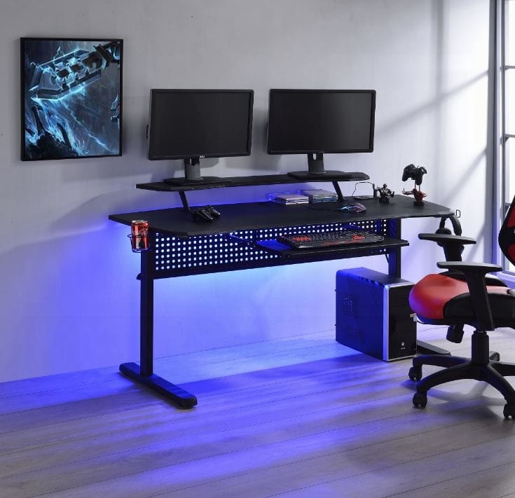 ACME Furniture - Vildre Gaming Table w/USB Port - 93132 veiw 6
