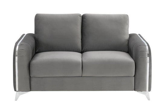 ACME Furniture - Wenona Loveseat - Gray Velvet - LV01711 veiw 2