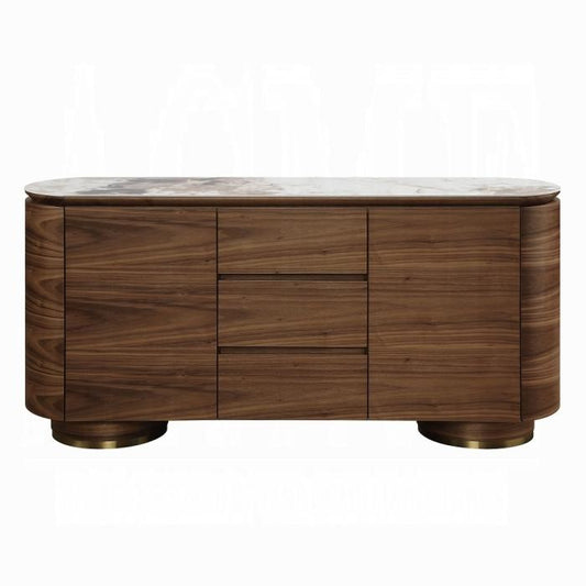 ACME Furniture - Willene Server w/Ceramic Top - Ceramic Top & Walnut Finish - DN03148 veiw 2