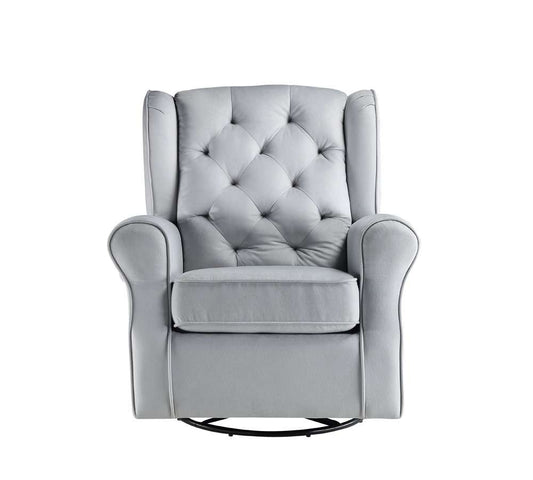 ACME Furniture - Zeger Swivel Chair w/Glider - Gray - LV00924 veiw 3