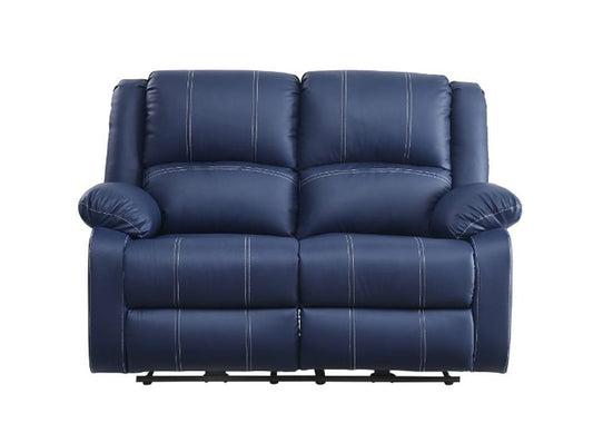 ACME Furniture - Zuriel - Power Motion Loveseat w/USB - Blue Synthetic Leather - 54616 view 2