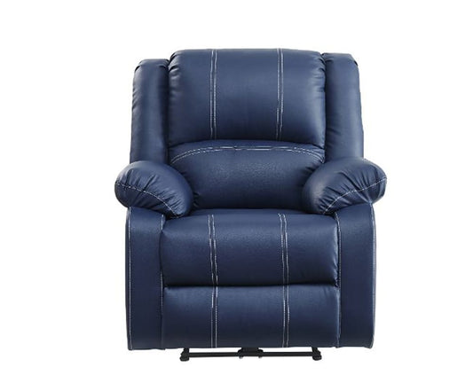 ACME Furniture - Zuriel - Power Motion Recliner w/USB - Blue Synthetic Leather - 54617 view 2