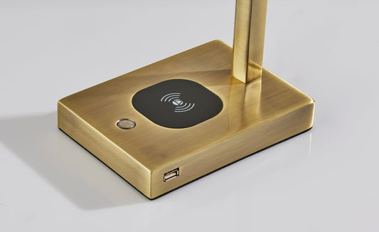 Adesso Home - Aidan AdessoCharge LED Wireless Charging Desk Lamp - 4220-21 view 2