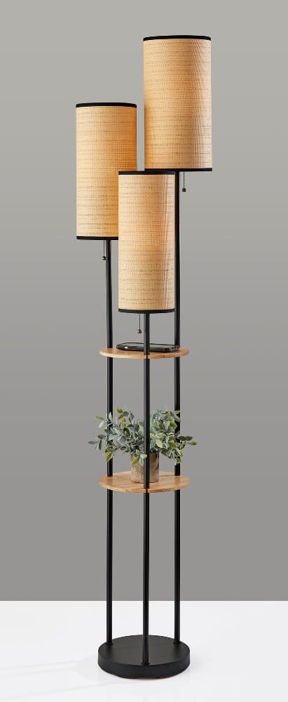 Adesso Home - Trio Floor Lamp- Black and Antique Brass - 4305-12 view 5