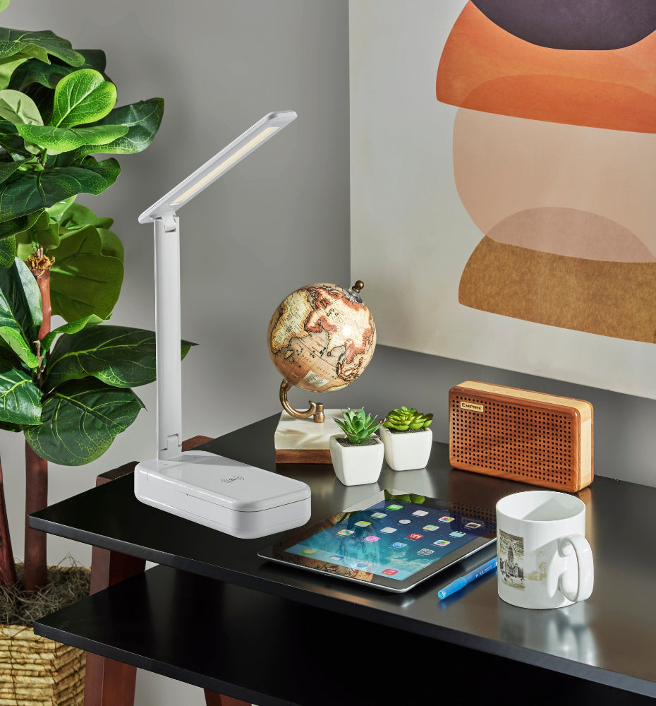 Adesso Home - UV-C Sanitizing Desk Lamp w. Wireless Charging & Smart Switch - SL4927-02 view 6