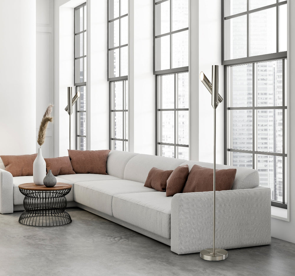 Adesso Home - Vega Torchiere- Steel - 4079-22 veiw 6