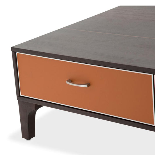 AICO by Michael Amini - 21 Cosmopolitan Rectangular Cocktail Table in Diablo Orange/Umber - 9029301-812_CLOSEOUT veiw 2