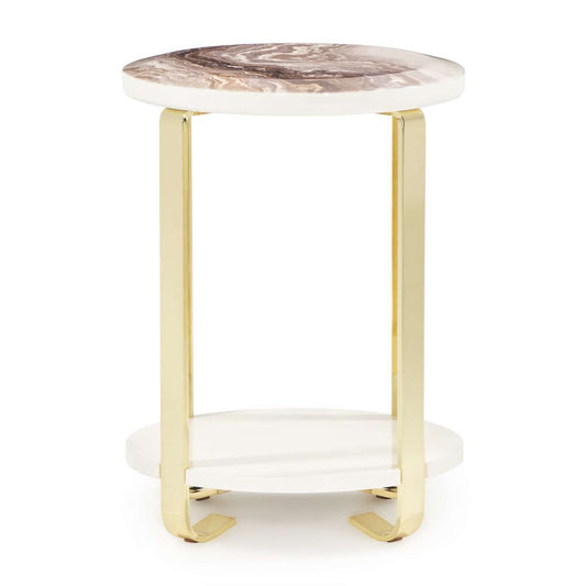 AICO by Michael Amini - Ariana Chairside Table - Gold - LFR-ARNA222-806 veiw 2