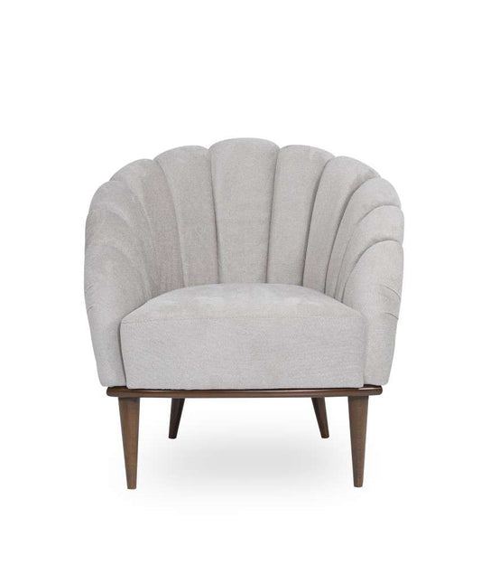 Aico by Michael Amini - Balboa Chenille Accent Chair - Beach Gray/Warm Walnut - LFR-BLBA835-BCH-218 veiw 2