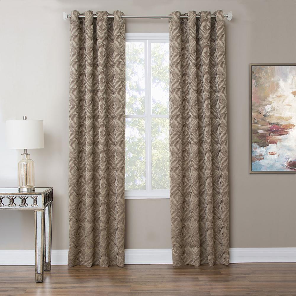 AICO by Michael Amini - Batavia 50x84 Grommet Top Panel Weighted Corners in Maple - BDR-GT5084-BTVA-MPL veiw 1