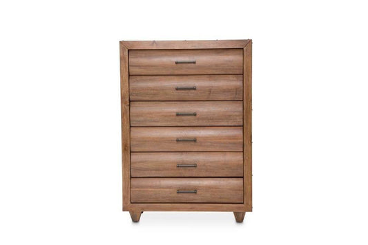 AICO by Michael Amini - Brooklyn Walk - 6 Drawer Chest - Burnt Umber - KI-BRKW070-408 veiw 2