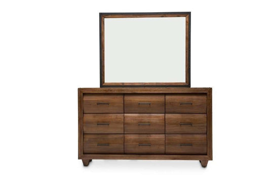 AICO by Michael Amini - Brooklyn Walk - Dresser & Mirror - Burnt Umber - KI-BRKW050-60-408 veiw 2