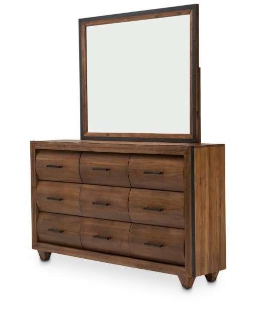 AICO by Michael Amini - Brooklyn Walk - Dresser & Mirror - Burnt Umber - KI-BRKW050-60-408N veiw 7