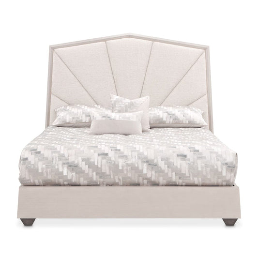 AICO by Michael Amini - Fantosini King Tufted Panel Bed - Silver Mist - 9091014EK3-823 view 2