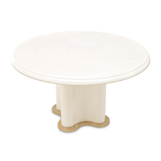 AICO by Michael Amini - La Terrazza 54" Round Dining Table - Creamy Pearl - 9092301-112 view 2