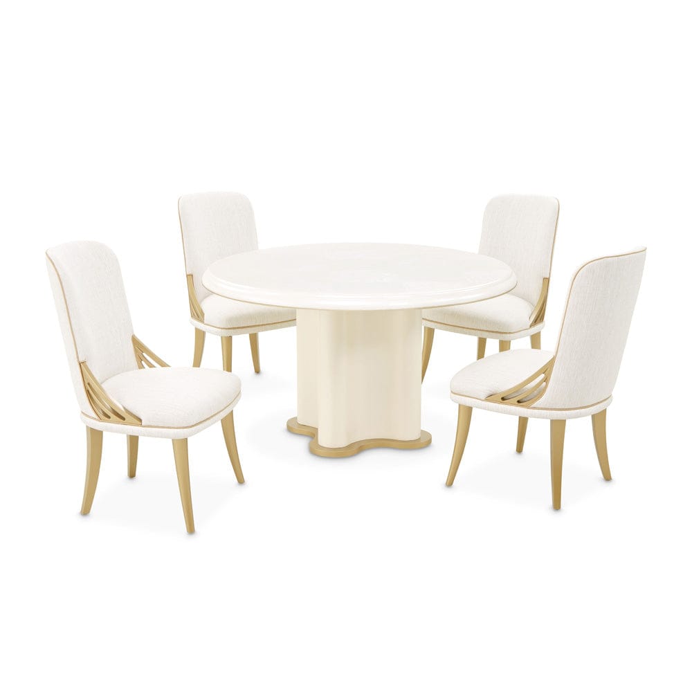 AICO by Michael Amini - La Terrazza 54" Round Dining Table - Creamy Pearl - 9092301-112 view 7