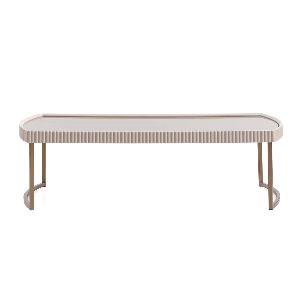 AICO by Michael Amini - Lisbon Cocktail Table - Silken Cream/Bronze - LFR-LSBN201-144 view 2