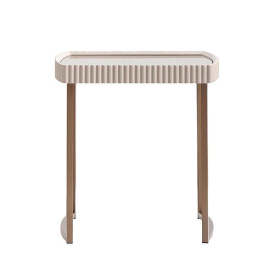 AICO by Michael Amini - Lisbon Side Table - Silken Cream/Bronze - LFR-LSBN202-144 view 2