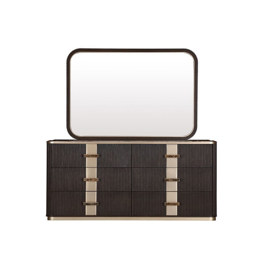 AICO by Michael Amini - West Kensington Dresser with Mirror - Medium Espresso - 9096050SA-260-417 view 2