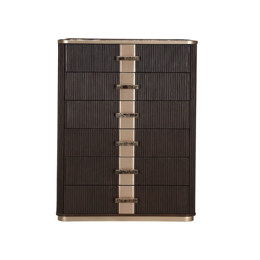 AICO by Michael Amini - West Kensington Highboy Chest Medium Espresso - 9096070SA-417 view 2