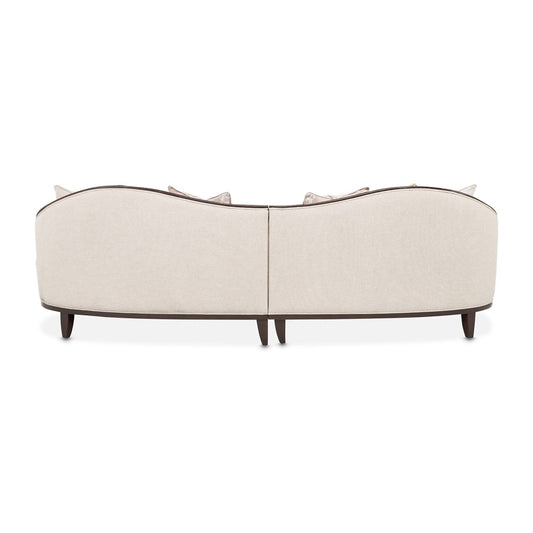 AICO by Michael Amini - Camellia Field 2-Piece Chenille Sofa - Linen/Warm Pecan - 9090-2PC-LINEN-400 veiw 2