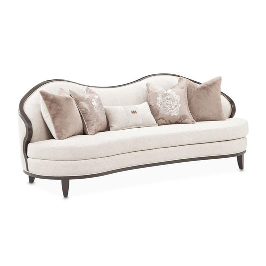 AICO by Michael Amini - Camellia Field Chenille Sofa - Linen/Warm Pecan - 9090815-LINEN-400 veiw 2