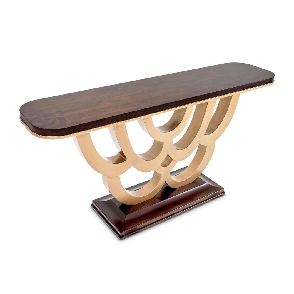 AICO by Michael Amini - Camellia Field Console Table - Warm Pecan - 9090223-400 veiw 3