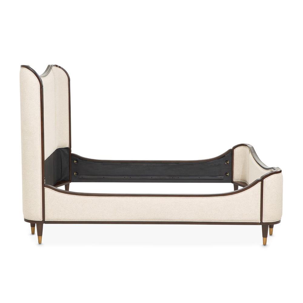 AICO by Michael Amini - Camellia Field King Upholstered Bed - Warm Pecan - 9090000EK3-400 veiw 5