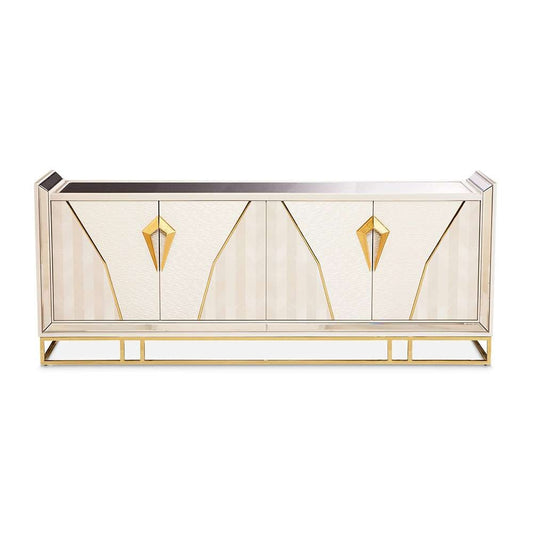AICO by Michael Amini - Carmela Console Table - Shimmer Ivory - LFR-CRMA223-141 veiw 2