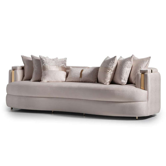 AICO by Michael Amini - Carmela Mansion Sofa - Almond/Gold - LFR-CRMA816-AMD-806 veiw 2