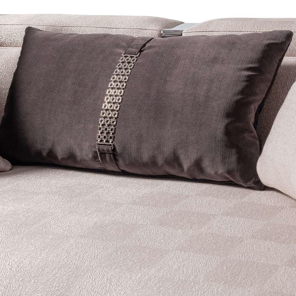 AICO by Michael Amini - Carmela Mansion Sofa - Zinc/Silver - LFR-CRMA816-ZNC-808 veiw 6