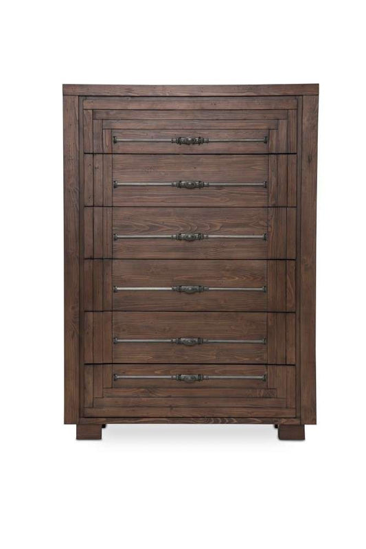 AICO by Michael Amini - Carrollton - 6 Drawer Chest - Rustic Ranch - KI-CRLN070-407 veiw 2