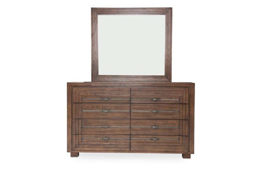 AICO by Michael Amini - Carrollton - Dresser & Mirror - Rustic Ranch - KI-CRLN050-60-407 veiw 2