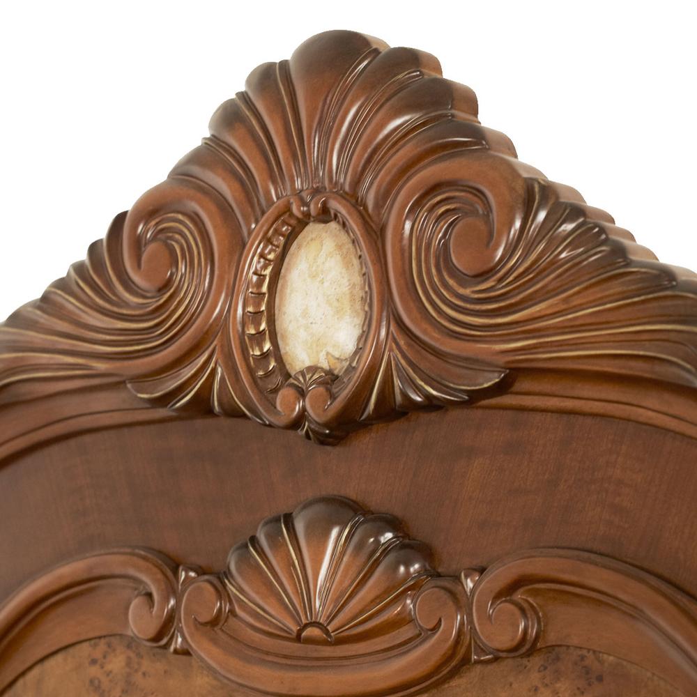 AICO by Michael Amini - Cortina Queen Sleigh Bed in Honey Walnut - NF6500QNSL-28 veiw 6
