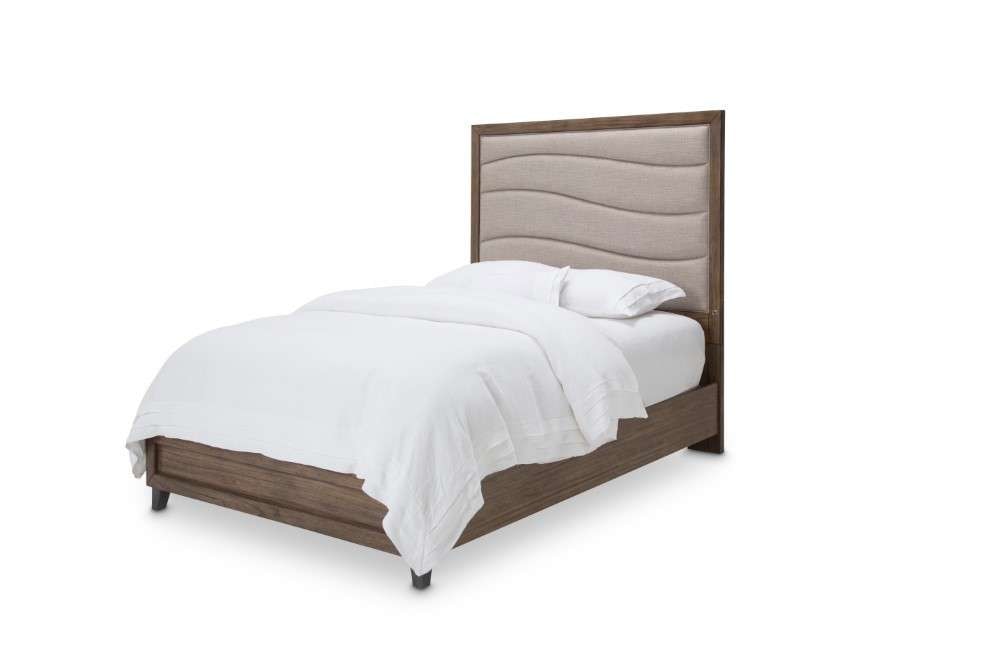 AICO by Michael Amini - Del Mar Sound - Queen Panel Bed with Fabric Insert - Boardwalk - KI-DELM012QN-215 veiw 6