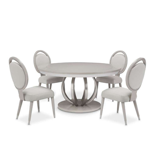 AICO by Michael Amini - Eclipse Round Dining Table - Moonlight Gray - KI-ECLP001-135 veiw 2