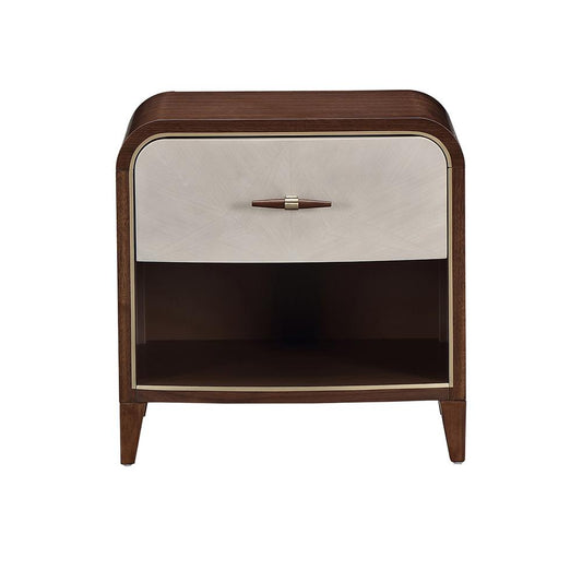 AICO by Michael Amini - Houston 1-Drawer Nightstand - Walnut - 9095040-416 veiw 2